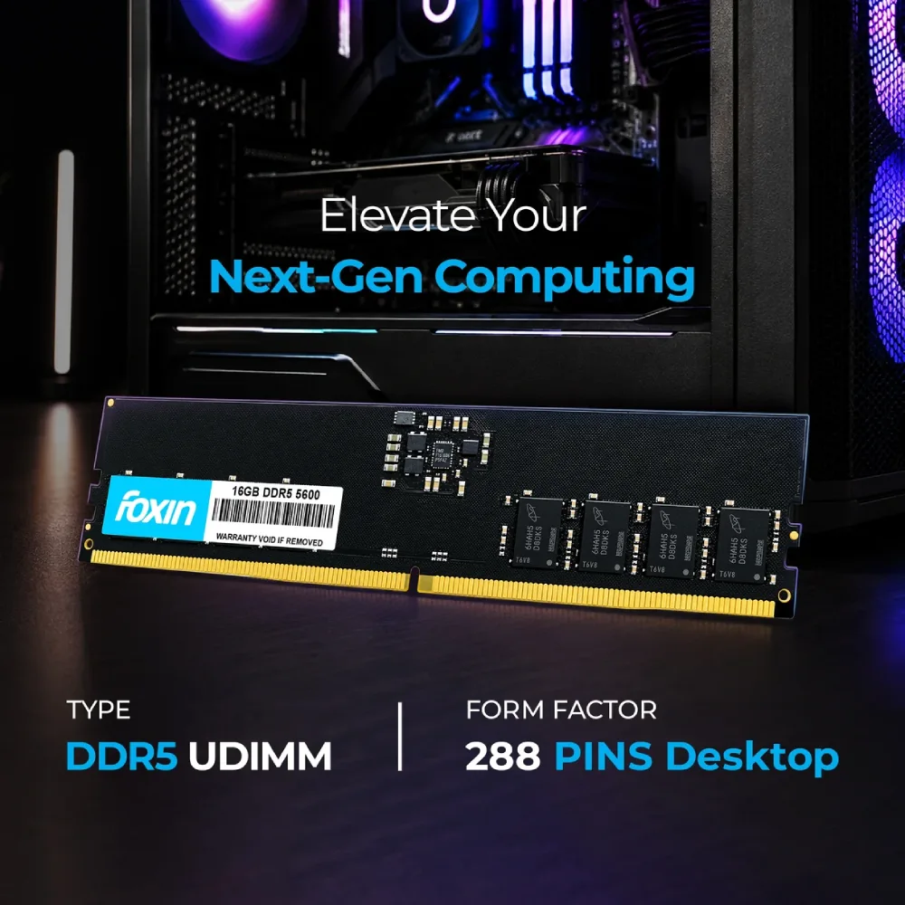 Foxin Desktop Ram 16GB DDR5 5600Mhz view 4